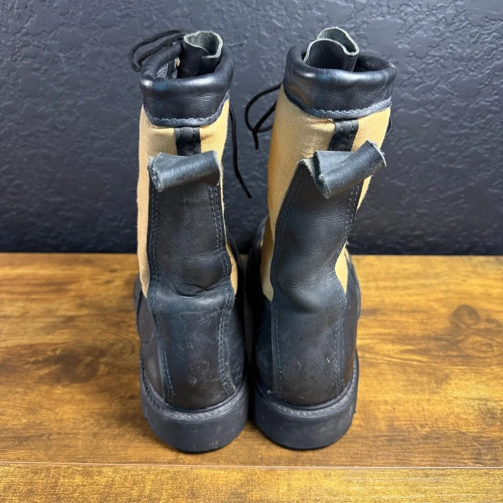 Crosstech PowerToe‎ 6000 Black Tan Leather Cordura Tactical Boots Mens 8.0 EE